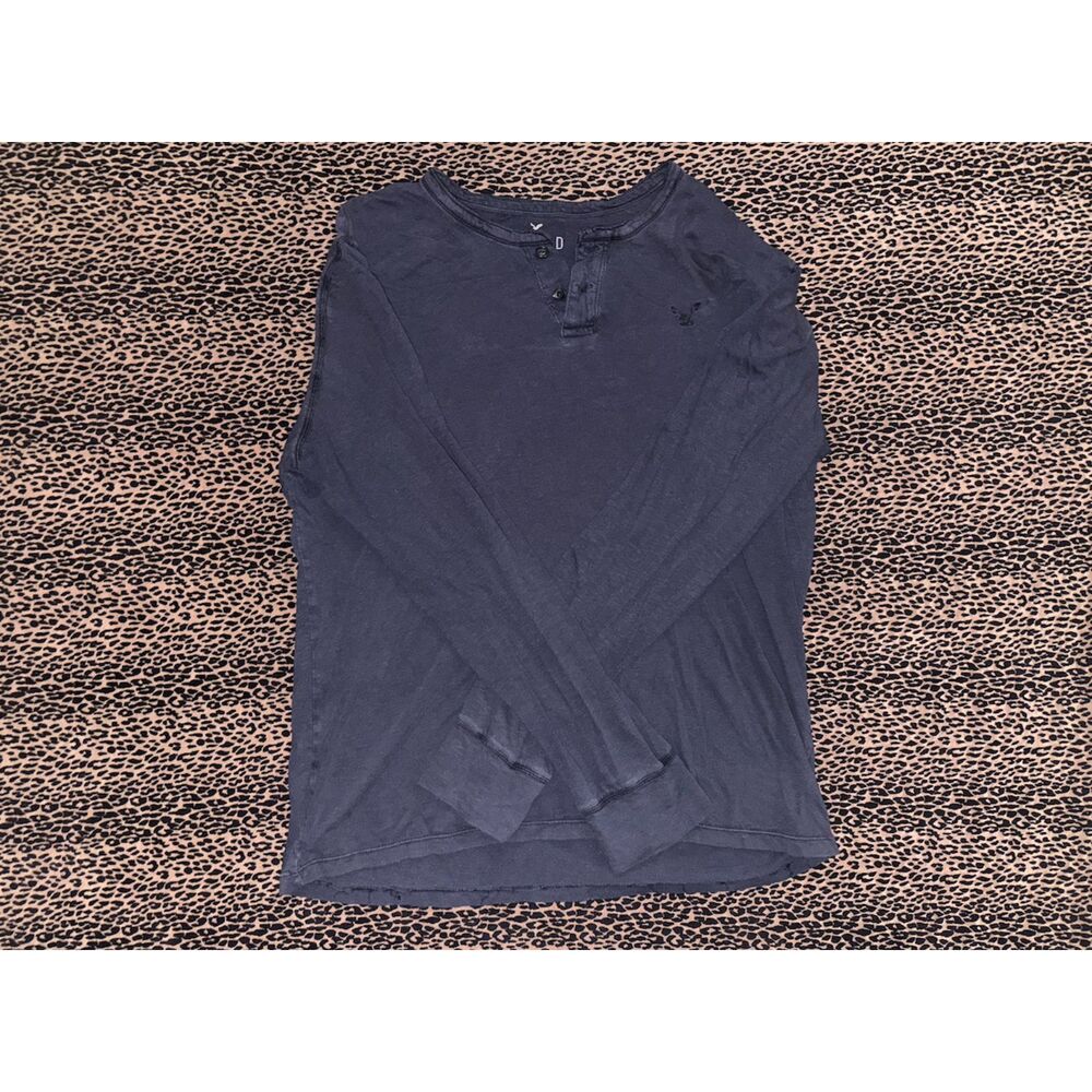 Navy blue American Eagle Outfitters “Legend T” Long Sleeve Shirt